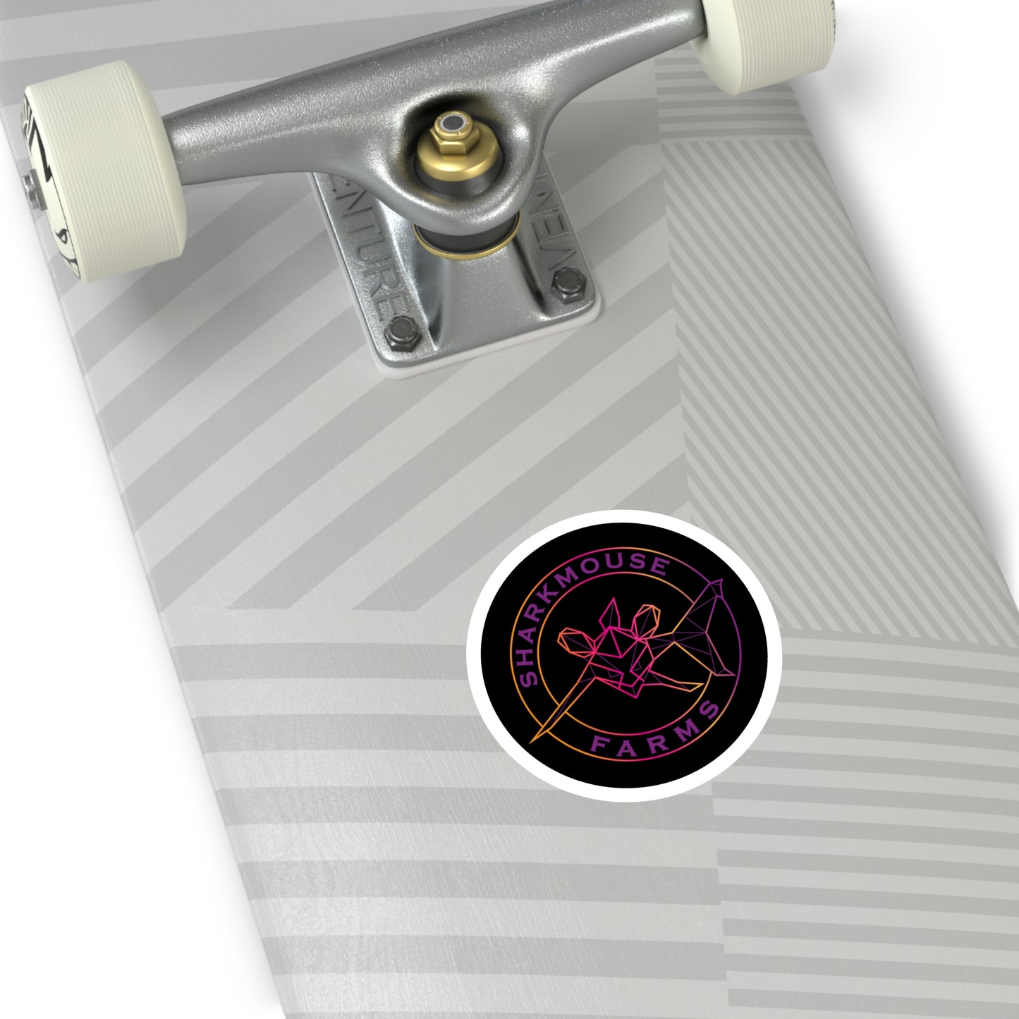 SHARK GEOMETRIC Round Stickers, Indoor\Outdoor