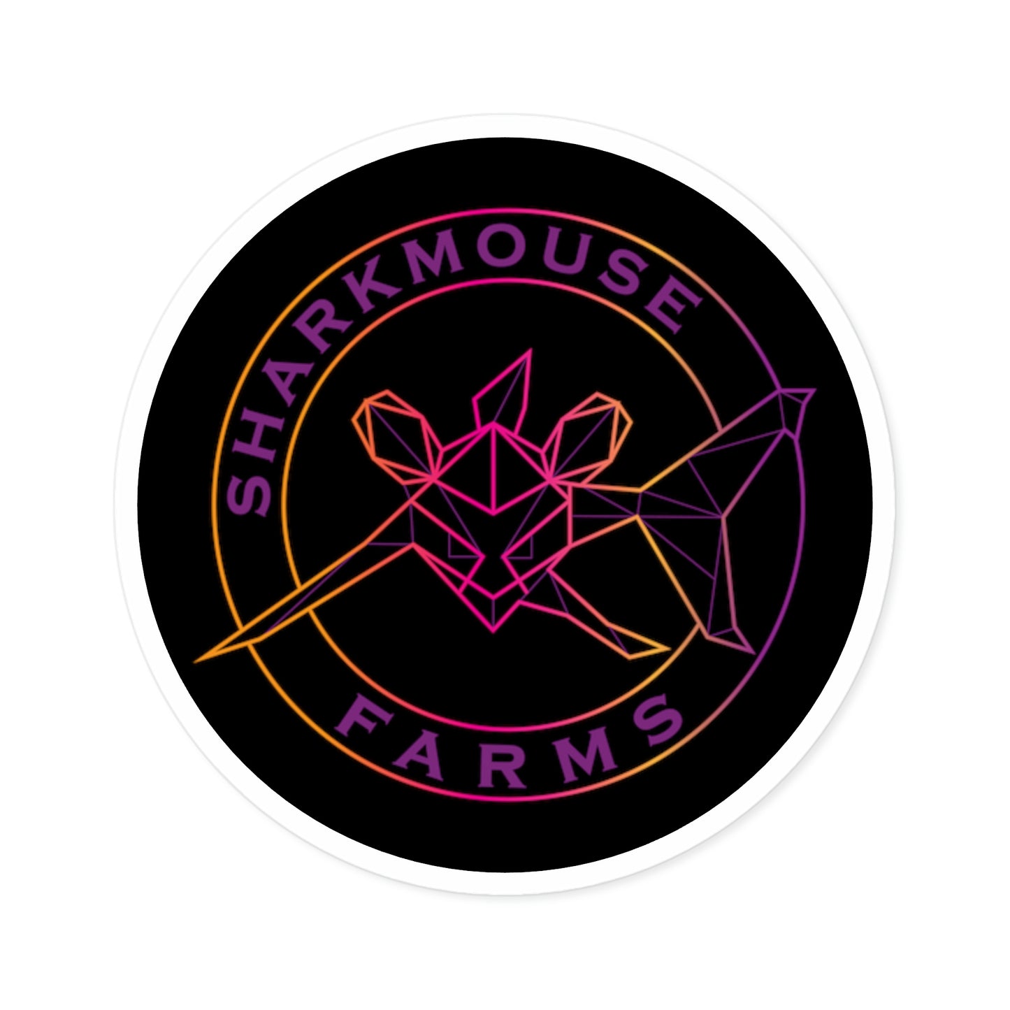 SHARK GEOMETRIC Round Stickers, Indoor\Outdoor