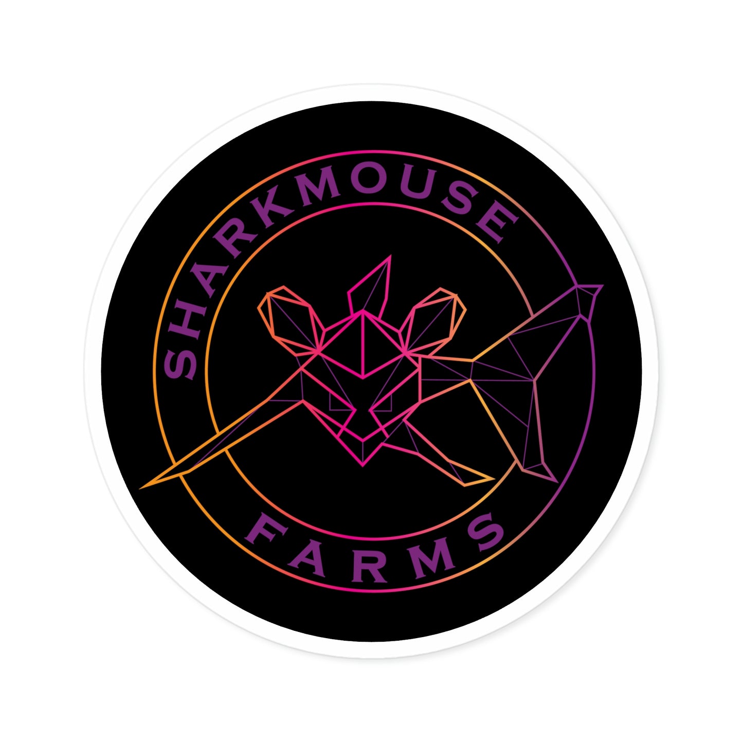 SHARK GEOMETRIC Round Stickers, Indoor\Outdoor