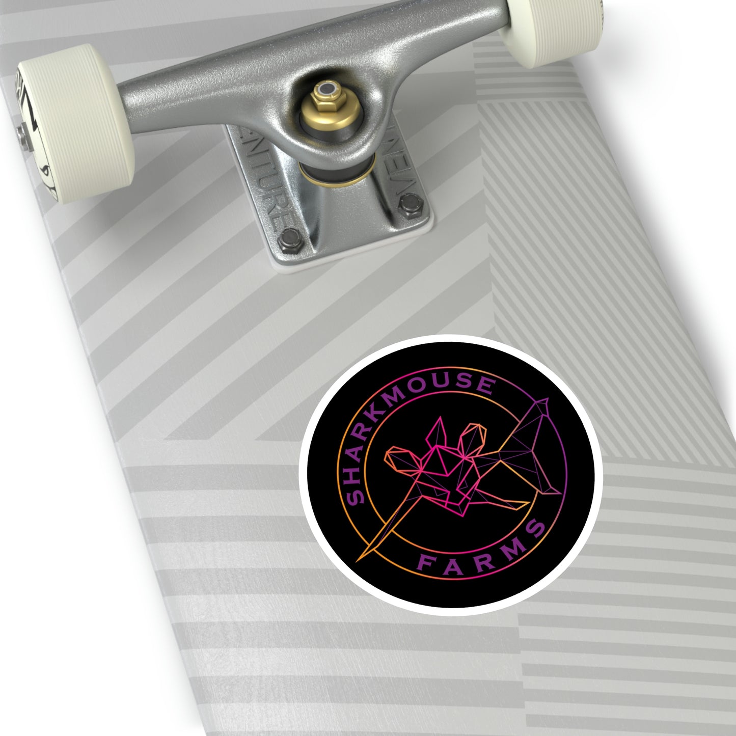 SHARK GEOMETRIC Round Stickers, Indoor\Outdoor