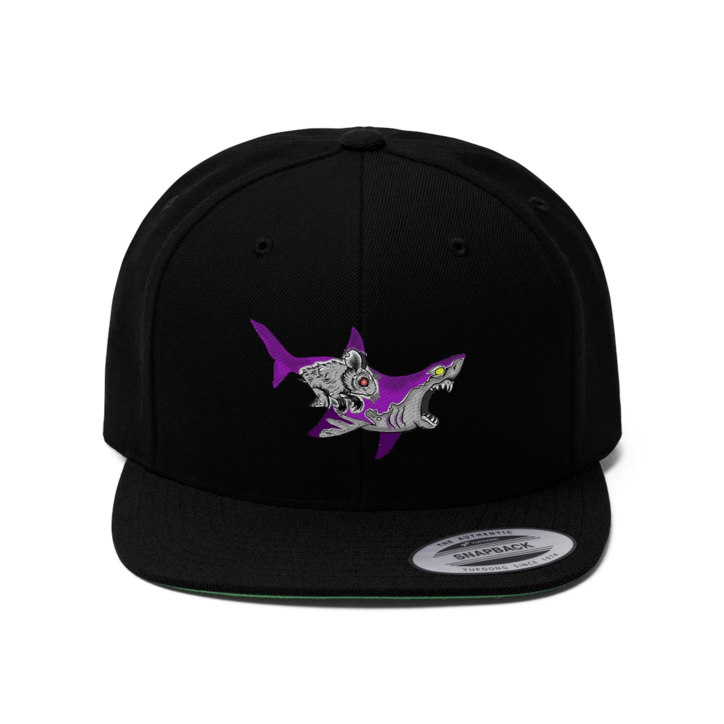 SharkMouse Embroidered Ink Unisex Flat Bill Hat